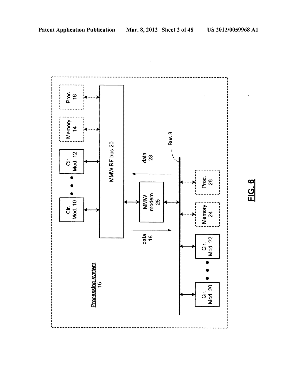 PROCESSING SYSTEM WITH RF DATA BUS FOR INTRA-DEVICE COMMUNICATION - diagram, schematic, and image 03