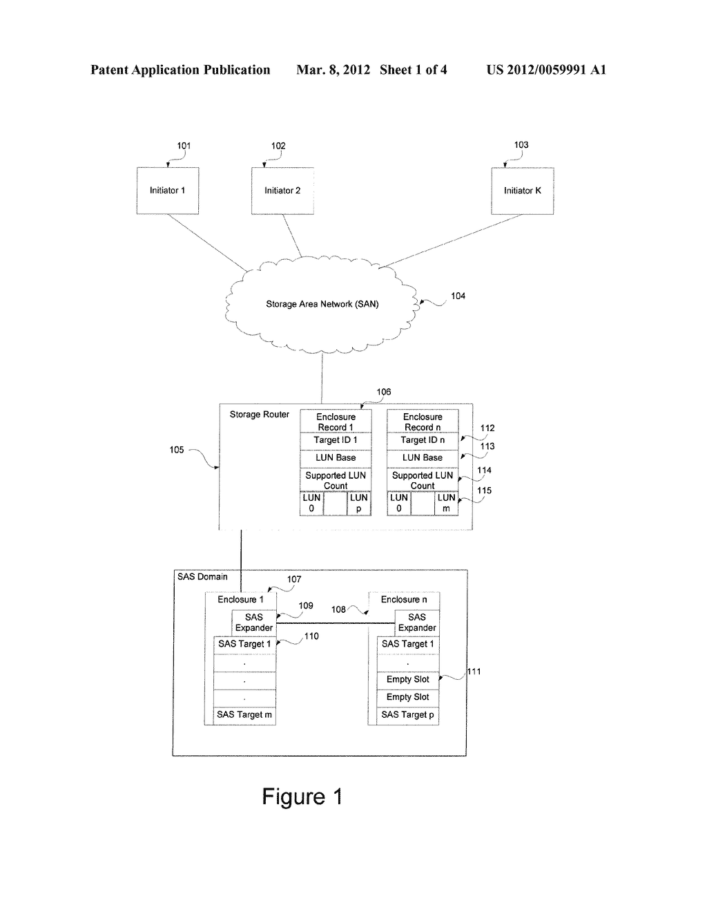 SYSTEM AND METHOD FOR REPRESENTATION OF TARGET DEVICES IN A STORAGE ROUTER - diagram, schematic, and image 02