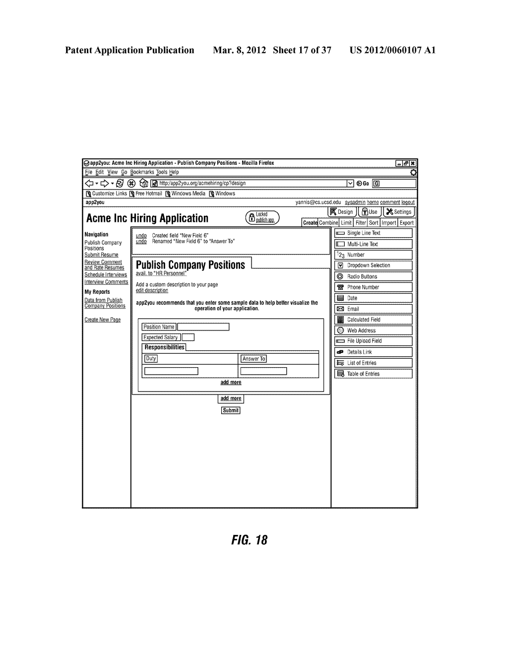 WEB-PAGE-BASED SYSTEM FOR DESIGNING DATABASE DRIVEN WEB APPLICATIONS - diagram, schematic, and image 18