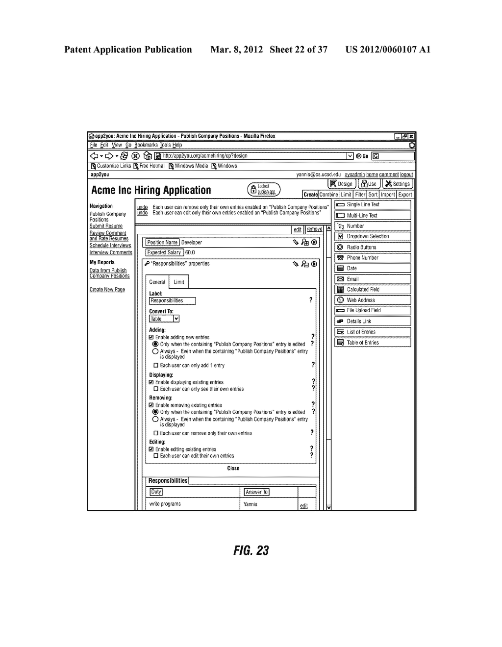 WEB-PAGE-BASED SYSTEM FOR DESIGNING DATABASE DRIVEN WEB APPLICATIONS - diagram, schematic, and image 23