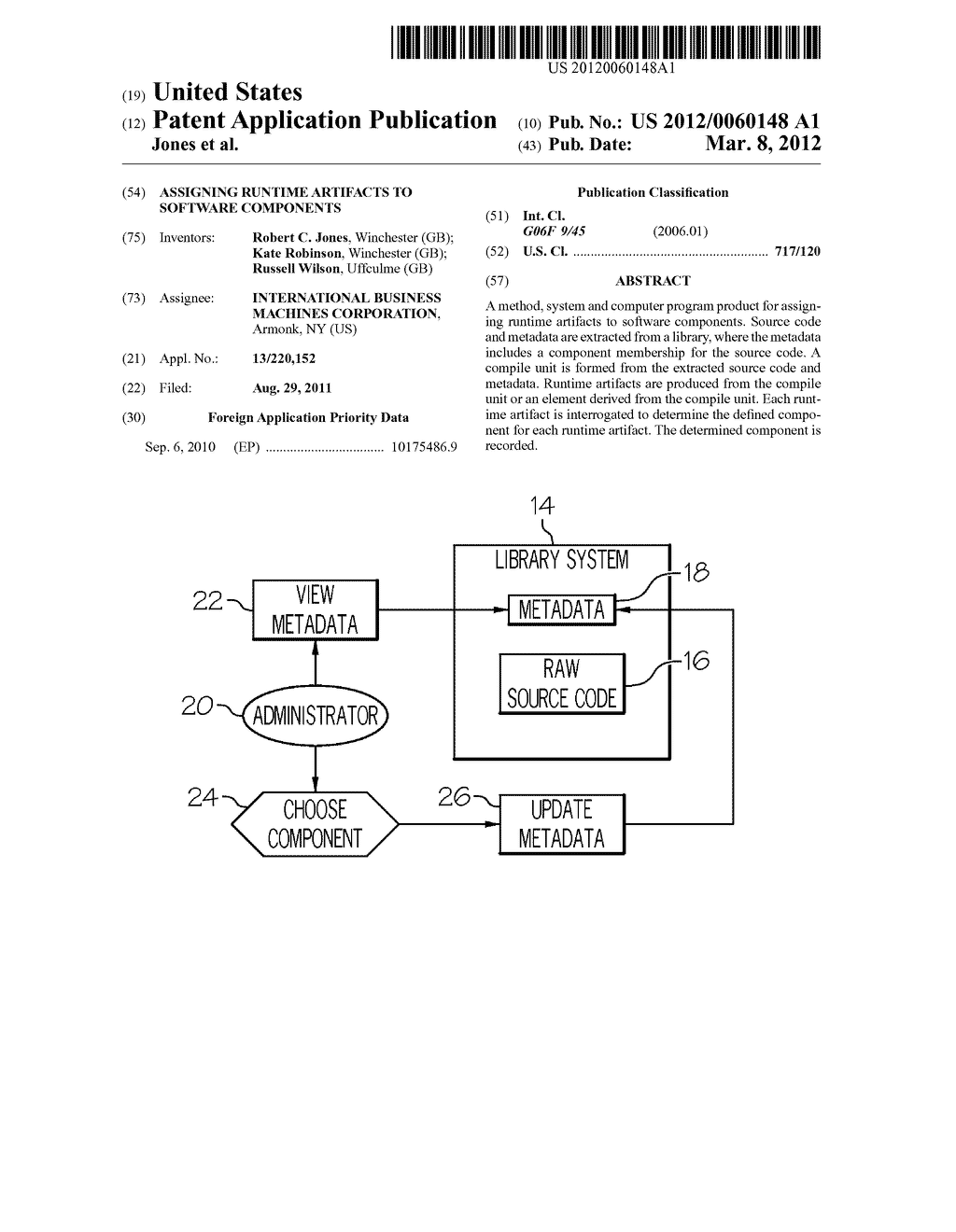 ASSIGNING RUNTIME ARTIFACTS TO SOFTWARE COMPONENTS - diagram, schematic, and image 01