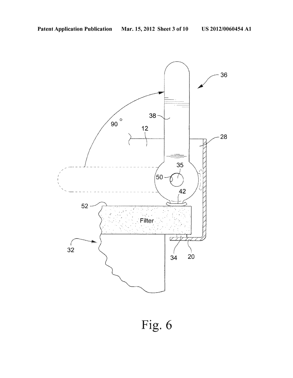 CAM-TYPE LOCKING DEVICE FOR RETAINING STATIC FILTER PANELS IN A FILTER     HOLDING FRAME - diagram, schematic, and image 04