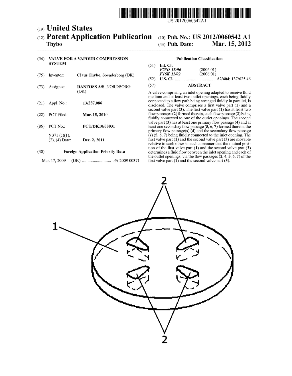  VALVE FOR A VAPOUR COMPRESSION SYSTEM - diagram, schematic, and image 01