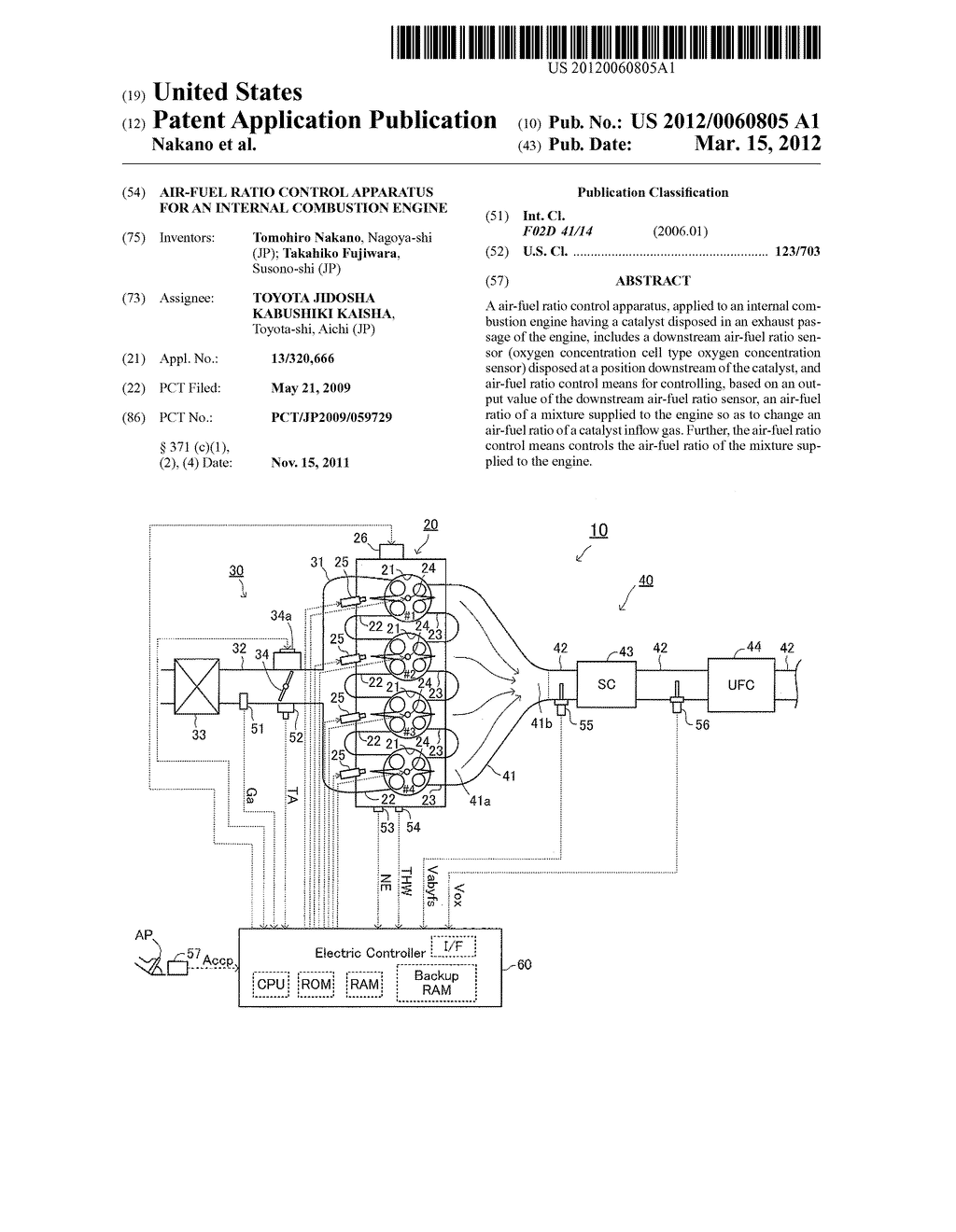 AIR-FUEL RATIO CONTROL APPARATUS FOR AN INTERNAL COMBUSTION ENGINE - diagram, schematic, and image 01