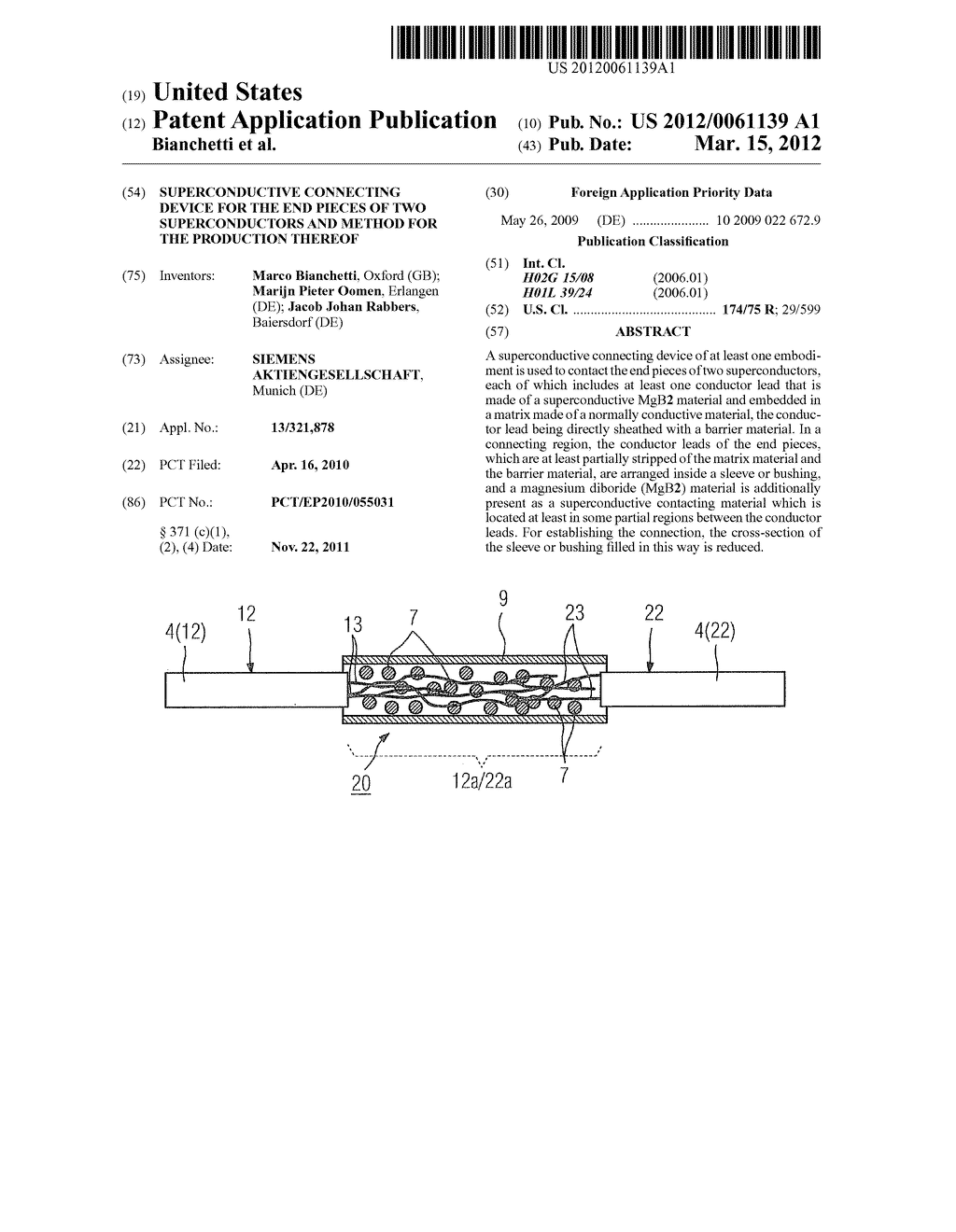 Superconductive Connecting Device For The End Pieces Of Two     Superconductors And Method For The Production Thereof - diagram, schematic, and image 01