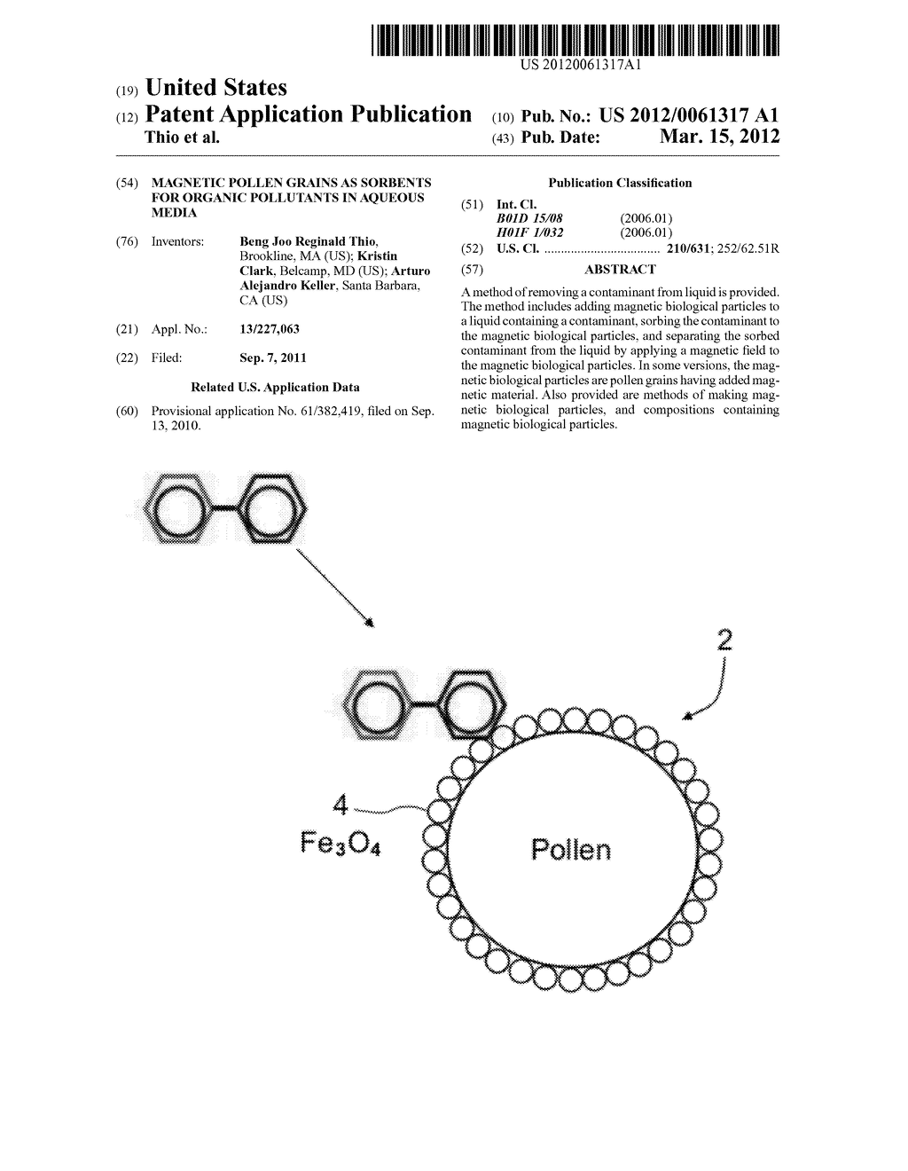 Magnetic Pollen Grains as Sorbents for Organic Pollutants in Aqueous Media - diagram, schematic, and image 01