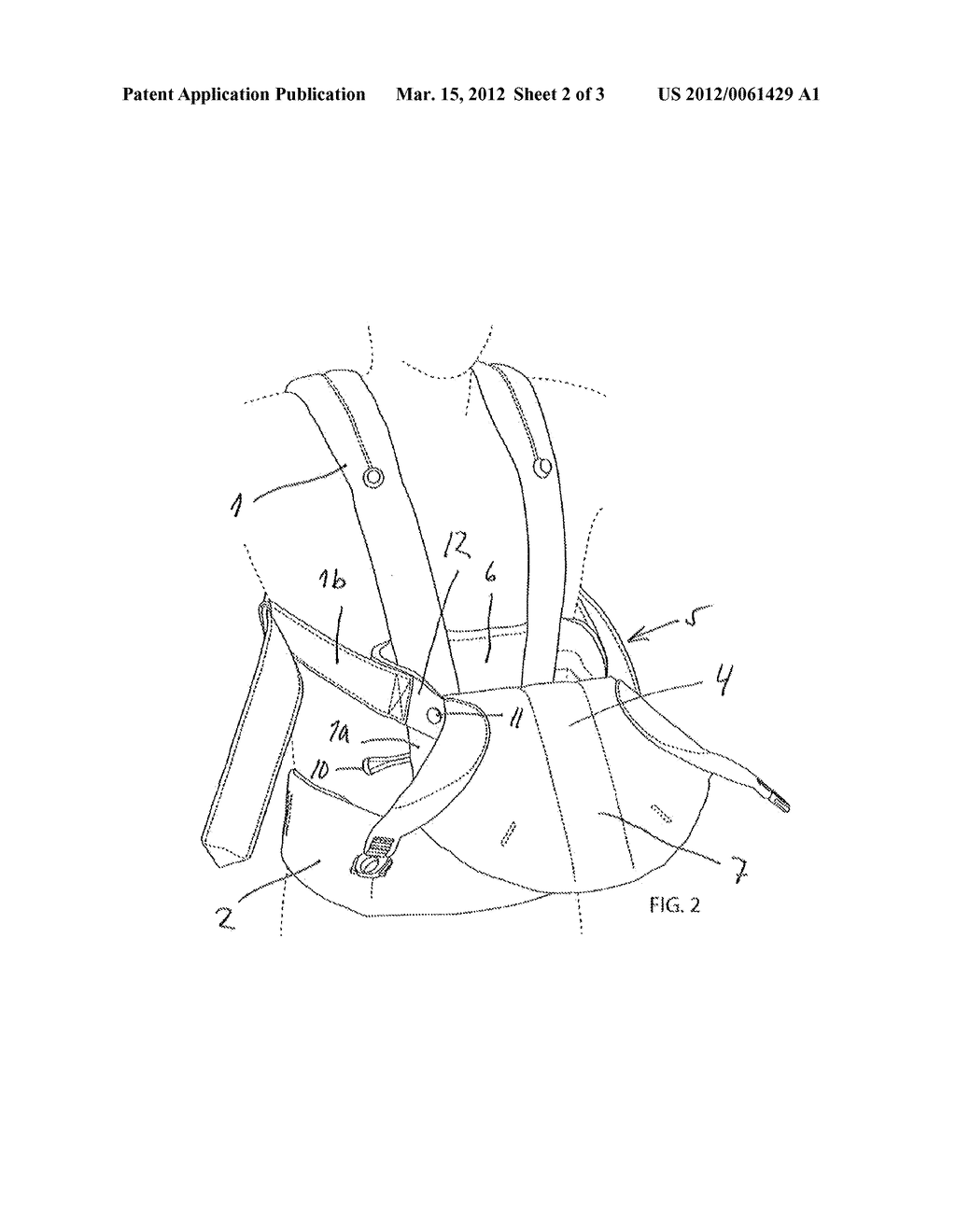 BABY CARRIER HAVING MEANS FOR FACILITATING THE LIFTING OF A CHILD INTO AND     OUT OF THE SAME - diagram, schematic, and image 03