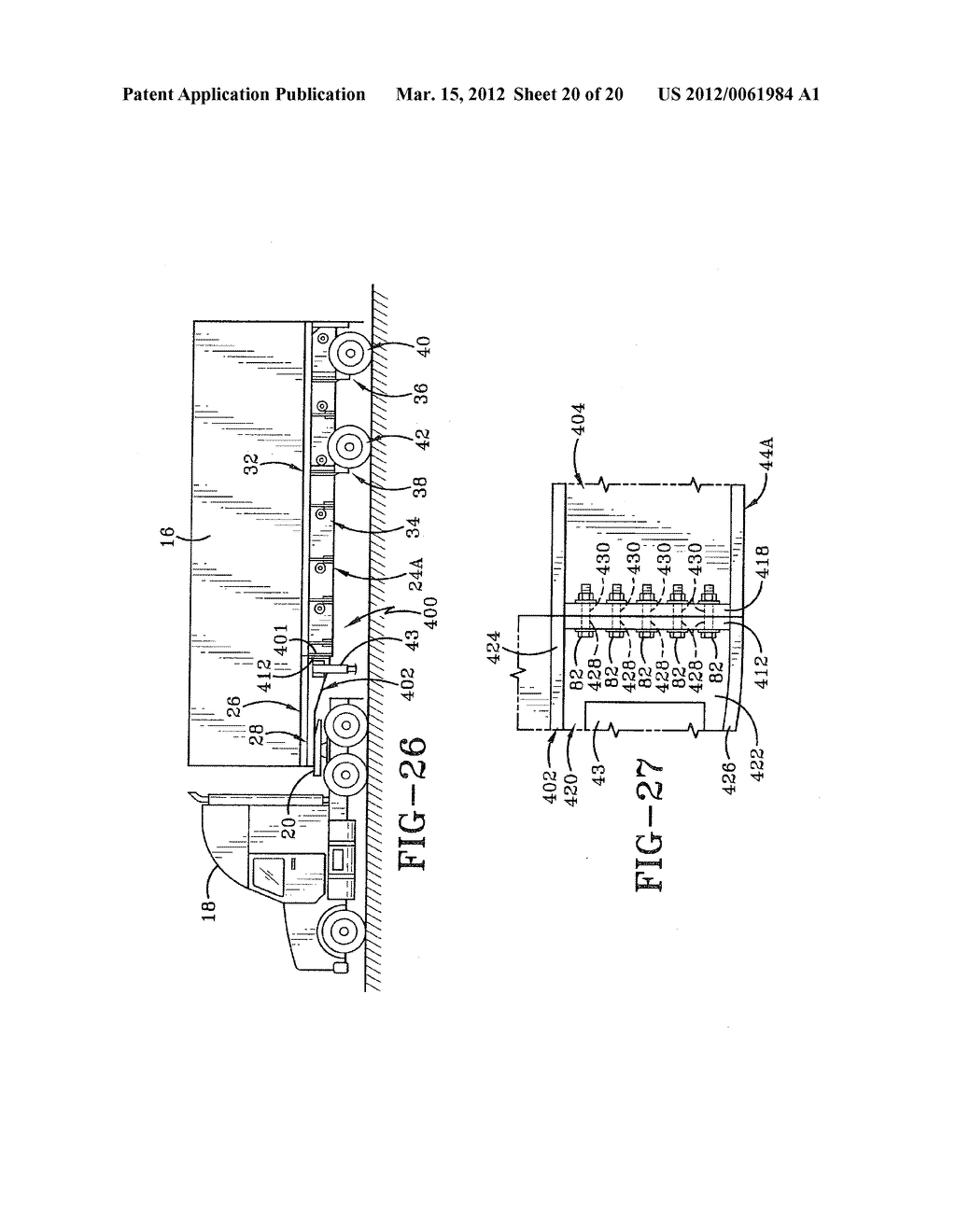 FLATBED TRAILER HAVING AN EXTENDABLE CONFIGURATION AND AN ALTERNATE     CONFIGURATION - diagram, schematic, and image 21