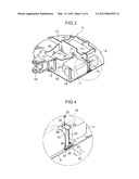 DEVICE REMOVING/RE-INSERTING STRUCTURE, AND DEVICE REMOVING/RE-INSERTING     METHOD FOR CONSTRUCTION MACHINE diagram and image