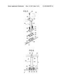 DEVICE REMOVING/RE-INSERTING STRUCTURE, AND DEVICE REMOVING/RE-INSERTING     METHOD FOR CONSTRUCTION MACHINE diagram and image