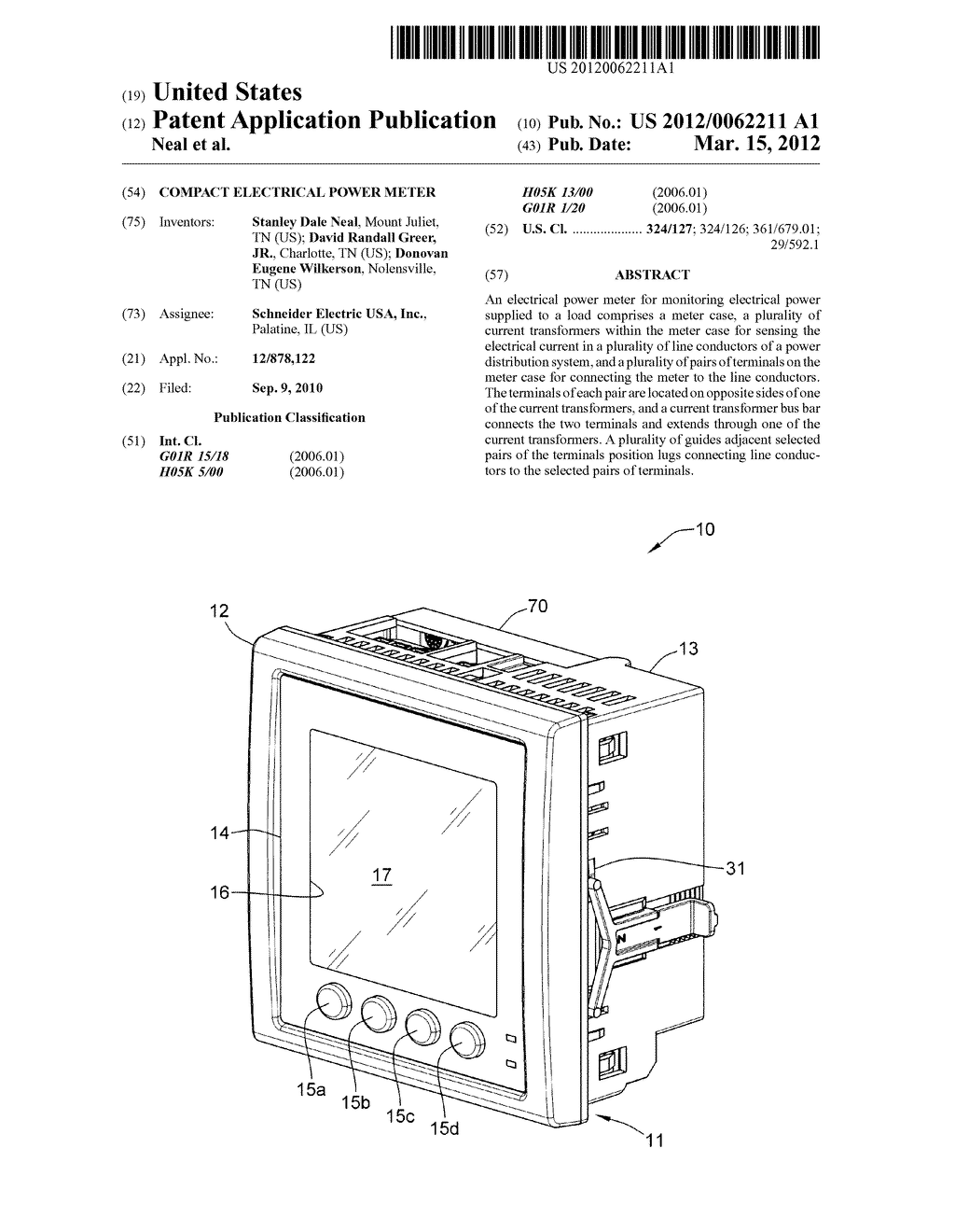 COMPACT ELECTRICAL POWER METER - diagram, schematic, and image 01