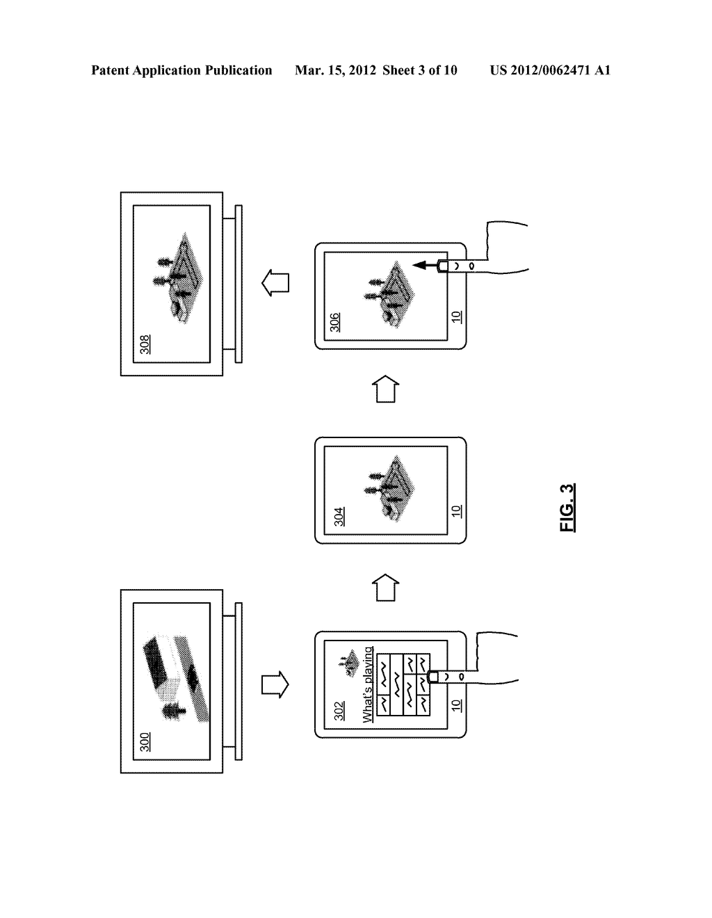 HANDHELD DEVICE WITH GESTURE-BASED VIDEO INTERACTION AND METHODS FOR USE     THEREWITH - diagram, schematic, and image 04