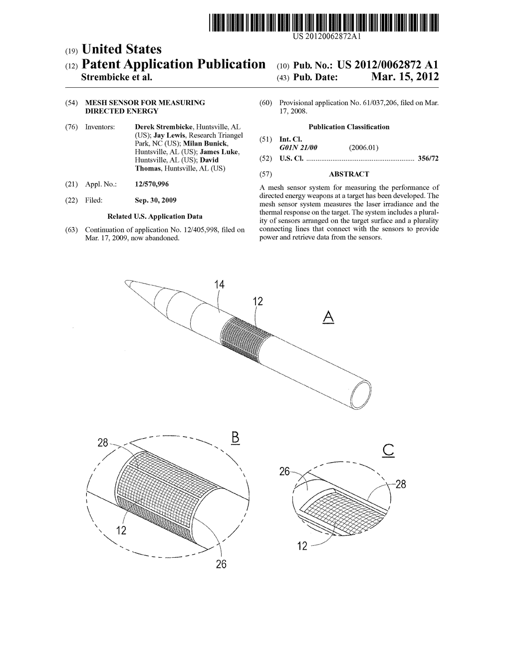 Mesh Sensor for Measuring Directed Energy - diagram, schematic, and image 01