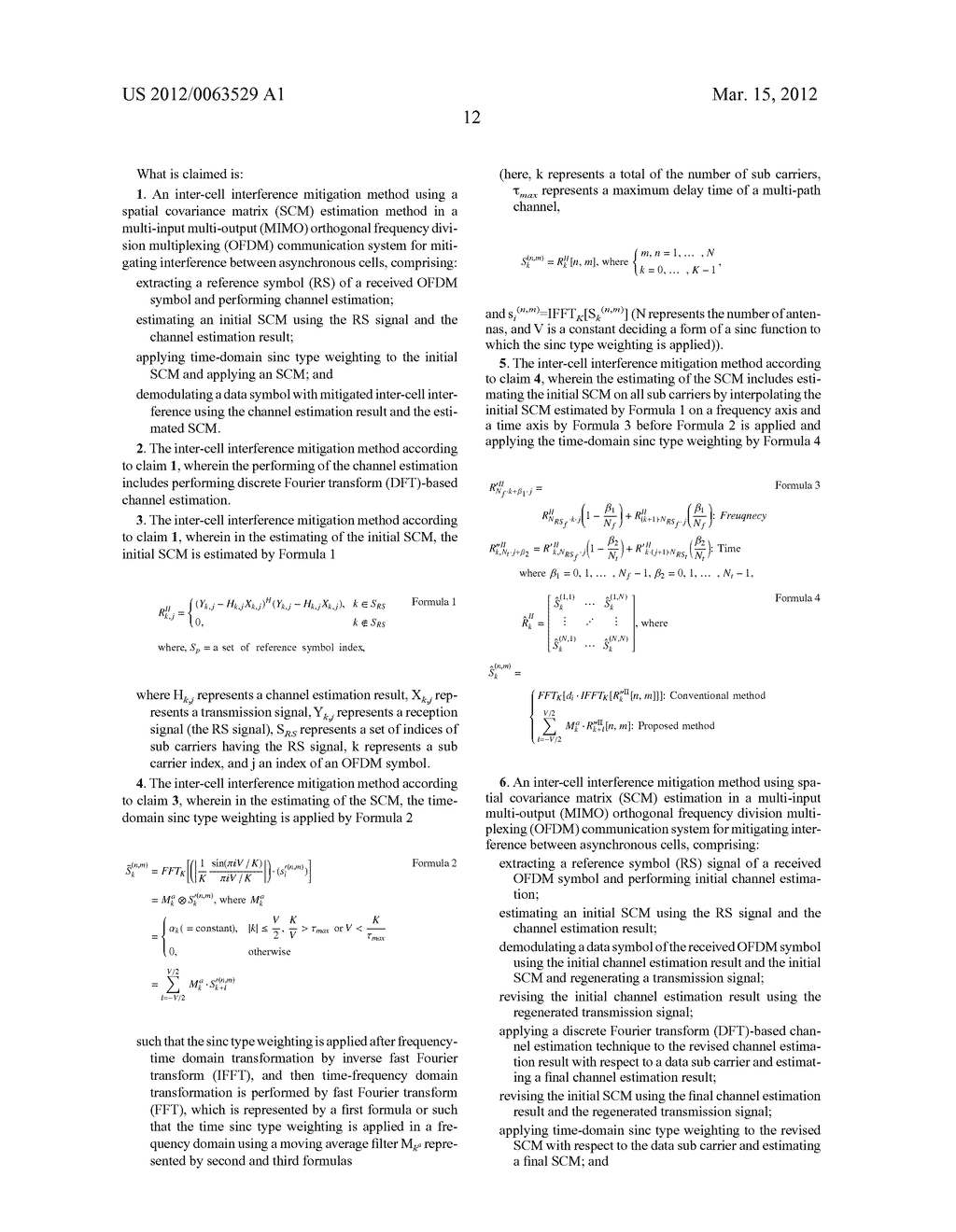 INTER-CELL INTERFERENCE MITIGATION METHOD USING SPATIAL COVARIANCE MATRIX     ESTIMATION METHOD FOR INTER-CELL INTERFERENCE MITIGATION OF MIMO ANTENNA     OFDM SYSTEM - diagram, schematic, and image 30