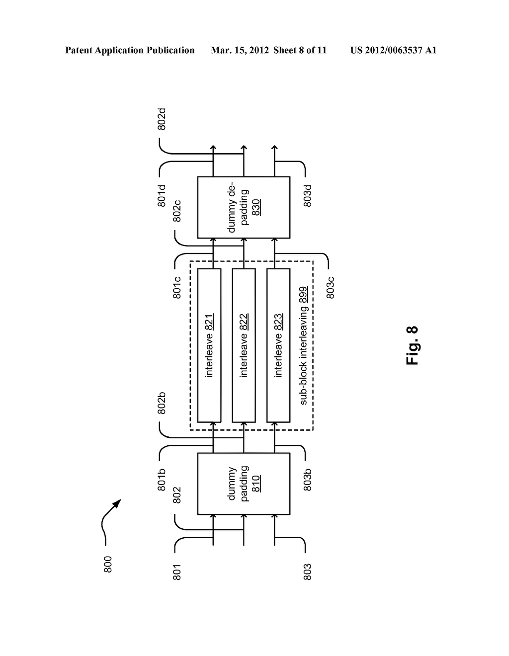 Turbo coding having combined turbo de-padding and rate matching de-padding - diagram, schematic, and image 09