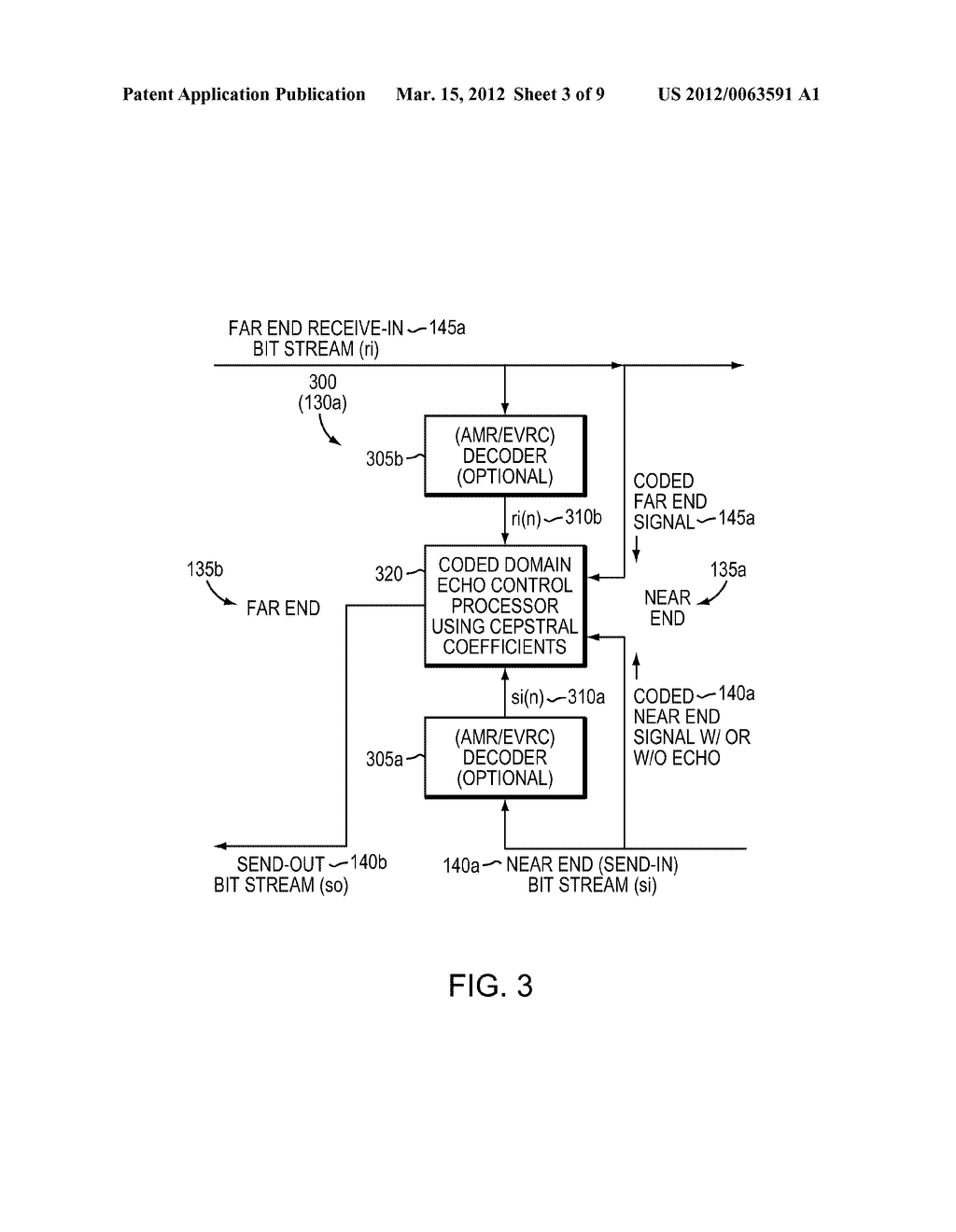 METHOD AND APPARATUS FOR CONTROLLING ECHO IN THE CODED DOMAIN - diagram, schematic, and image 04