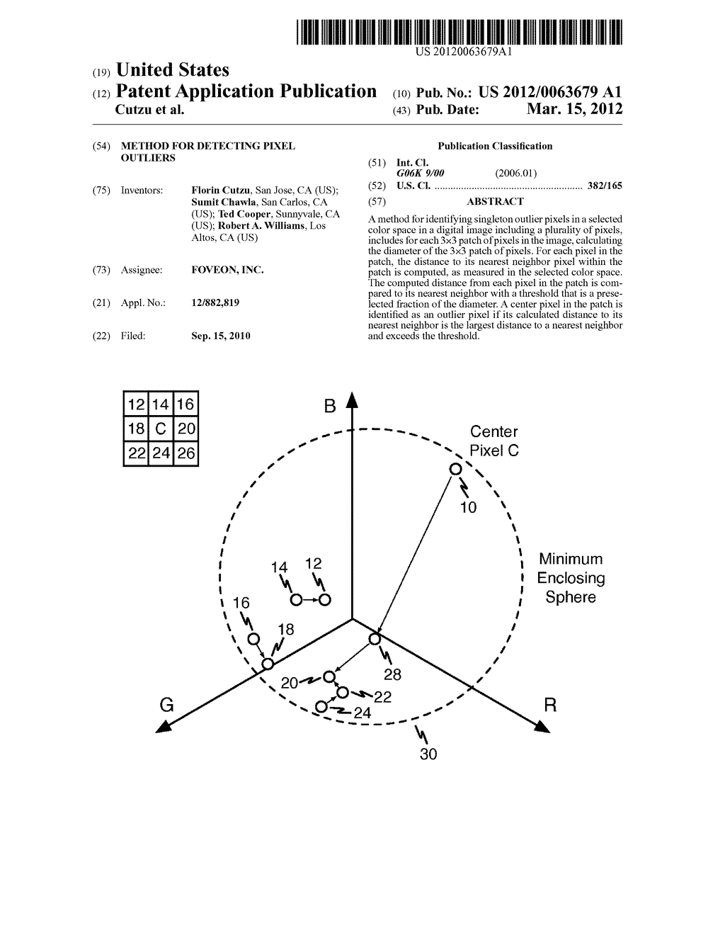 METHOD FOR DETECTING PIXEL OUTLIERS - diagram, schematic, and image 01