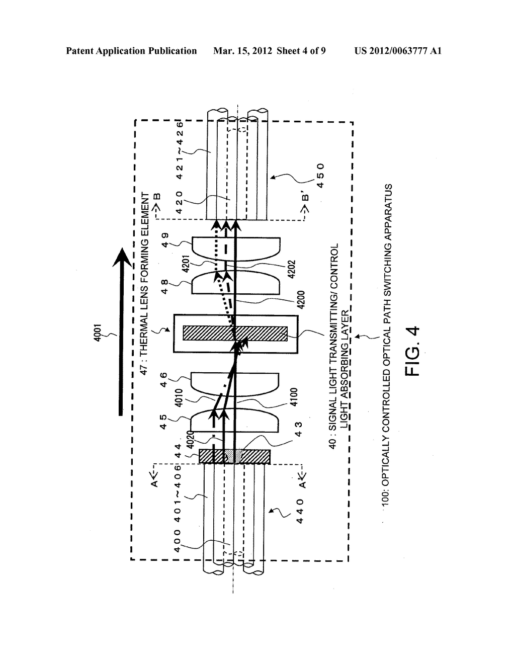 OPTICAL PATH SWITCHING SIGNAL TRANSMISSION/RECEPTION APPARATUS AND     CORRESPONDING METHOD - diagram, schematic, and image 05