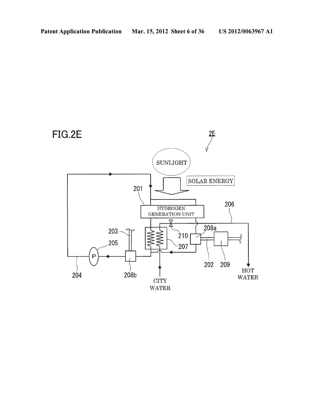 HYDROGEN GENERATION SYSTEM AND HOT WATER PRODUCTION SYSTEM - diagram, schematic, and image 07