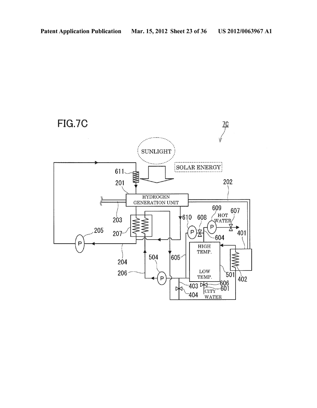 HYDROGEN GENERATION SYSTEM AND HOT WATER PRODUCTION SYSTEM - diagram, schematic, and image 24