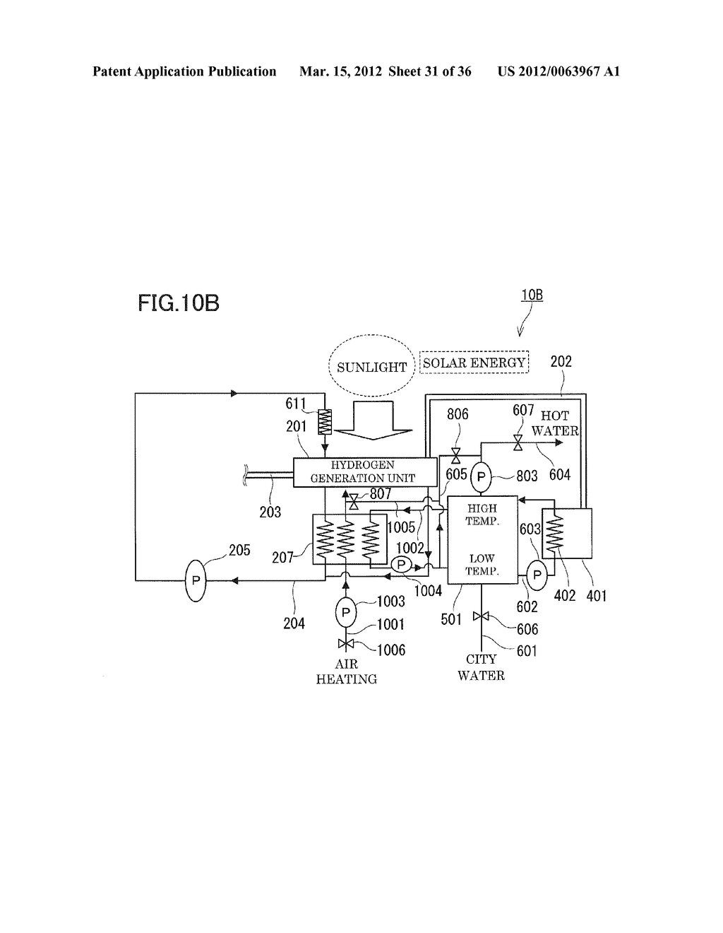 HYDROGEN GENERATION SYSTEM AND HOT WATER PRODUCTION SYSTEM - diagram, schematic, and image 32