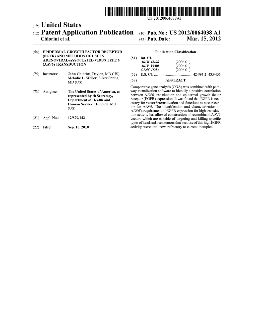 EPIDERMAL GROWTH FACTOR RECEPTOR (EGFR) AND METHODS OF USE IN     ADENOVIRAL-ASSOCIATED VIRUS TYPE 6 (AAV6) TRANSDUCTION - diagram, schematic, and image 01