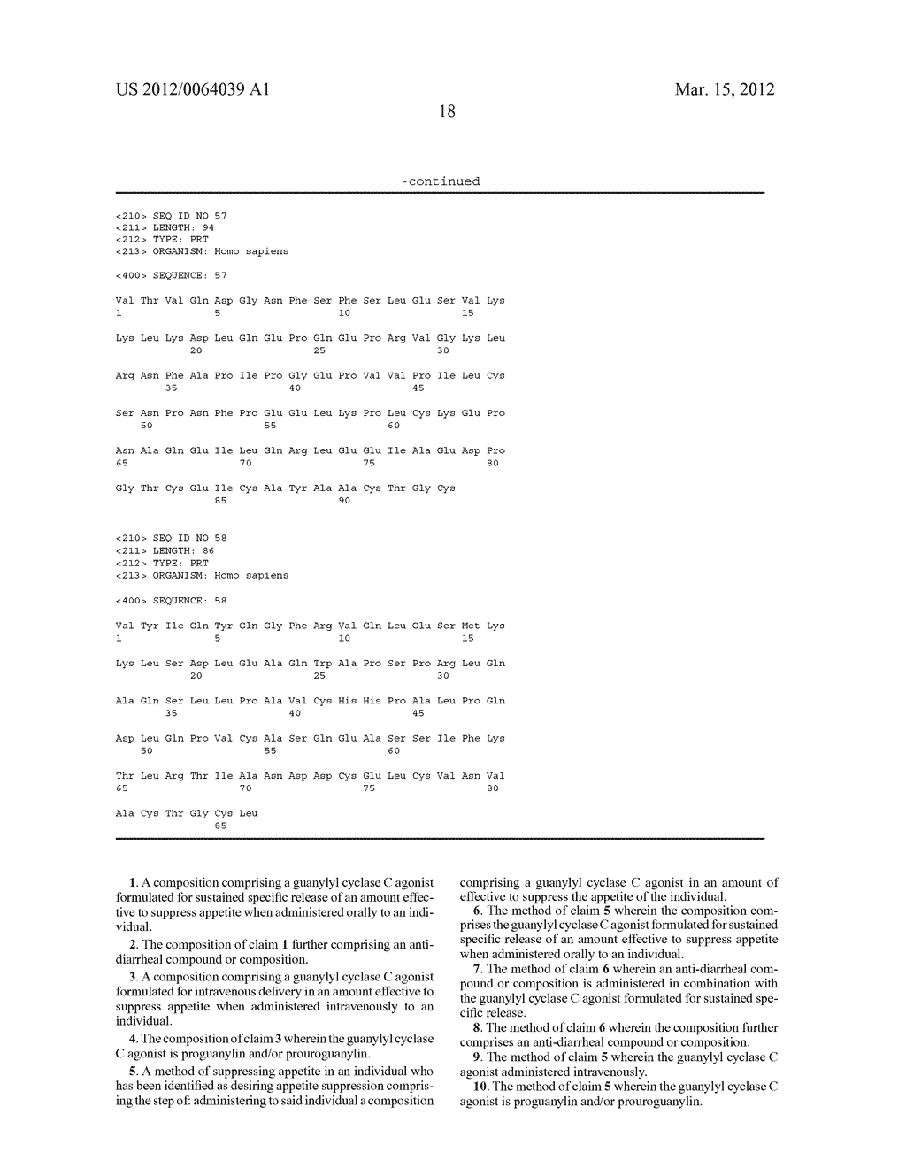 Use of Guanylyl Cyclase C Agonists to Suppress Appetite - diagram, schematic, and image 19