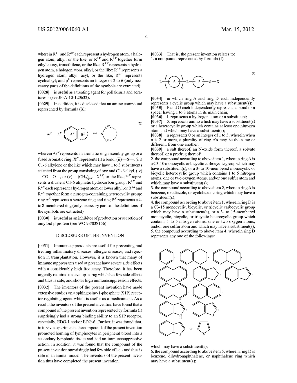 COMPOUND HAVING S1P RECEPTOR BINDING POTENCY AND USE THEREOF - diagram, schematic, and image 05