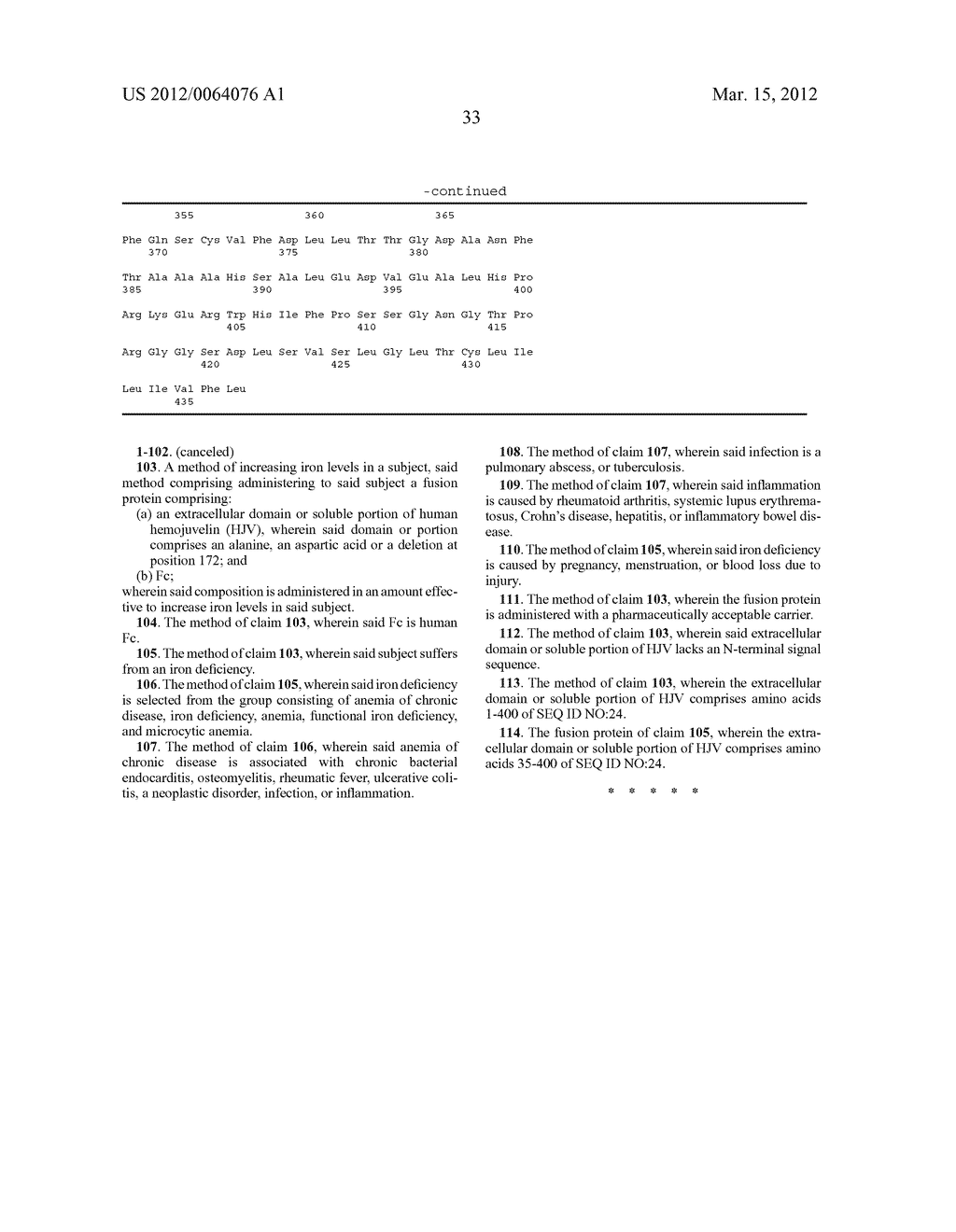 METHODS AND COMPOSITION TO REGULATE IRON METABOLISM - diagram, schematic, and image 56