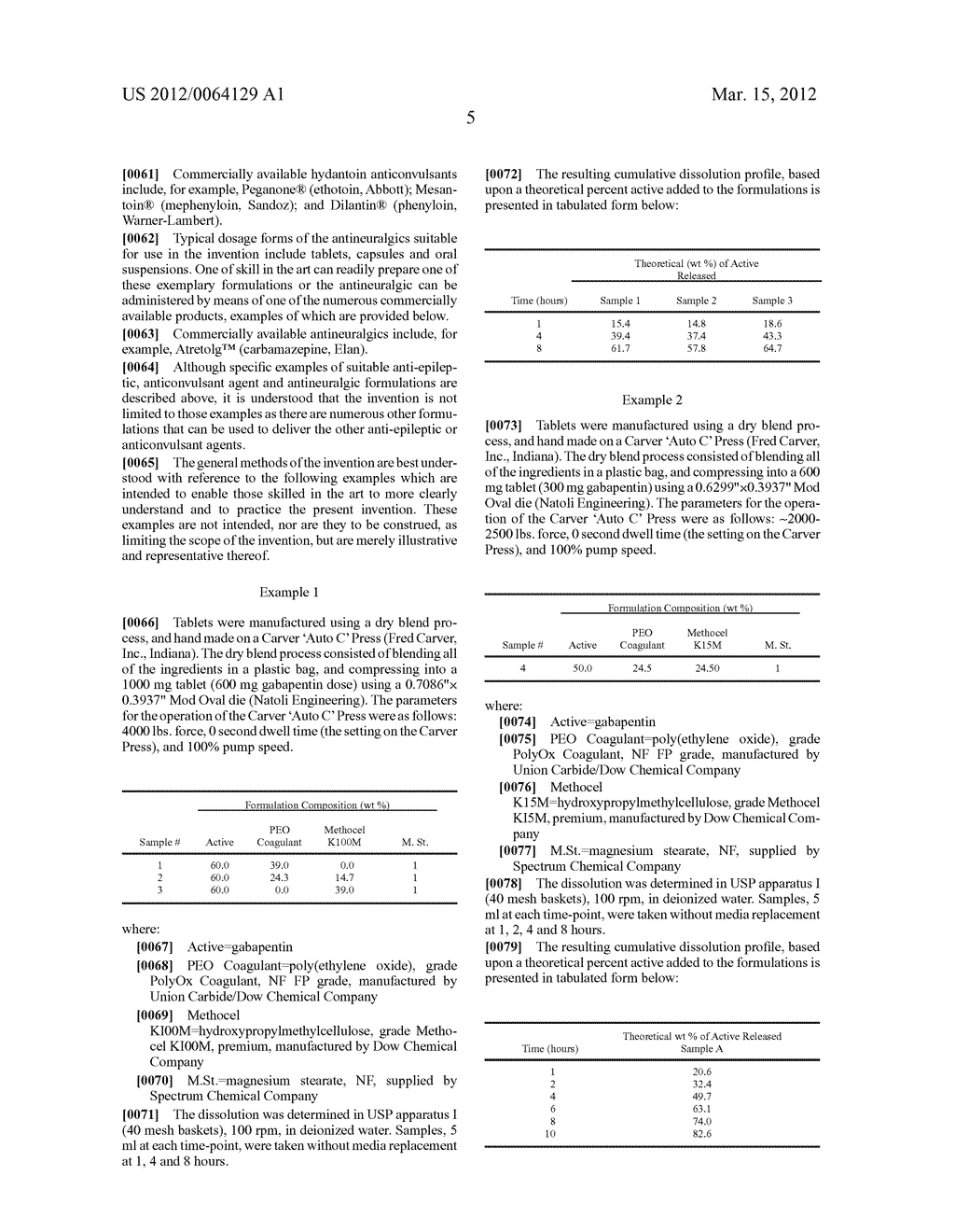 GASTRIC RETAINED GABAPENTIN DOSAGE FORM - diagram, schematic, and image 08