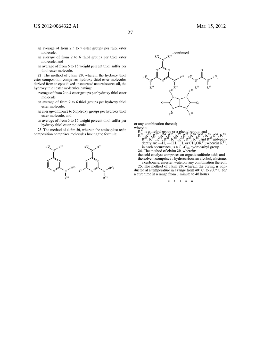 AMINOPLAST-POLYTHIOL COMPOSITIONS AND ARTICLES PRODUCED THEREFROM - diagram, schematic, and image 28