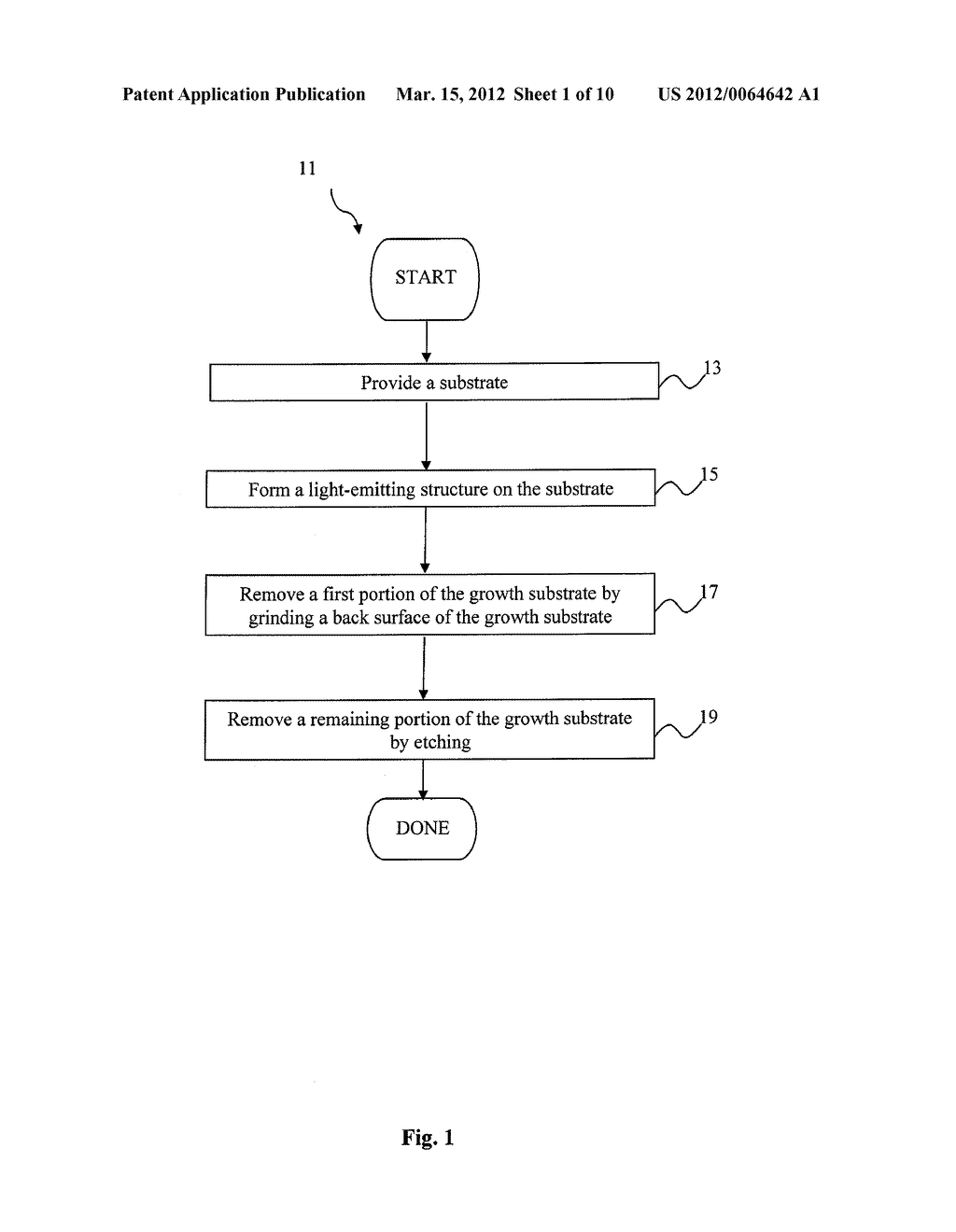 METHOD TO REMOVE SAPPHIRE SUBSTRATE - diagram, schematic, and image 02