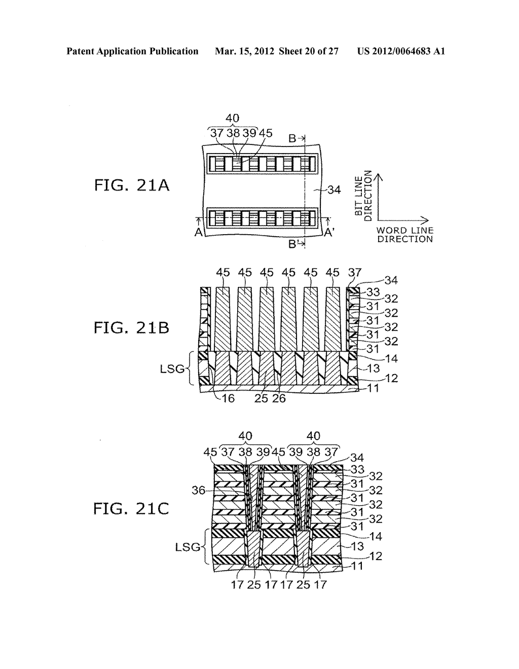 NONVOLATILE SEMICONDUCTOR MEMORY DEVICE AND METHOD FOR MANUFACTURING SAME - diagram, schematic, and image 21