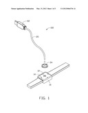 DATA CABLE WITH SUCTION CUP AND ELECTRONIC DEVICE USING THE SAME diagram and image