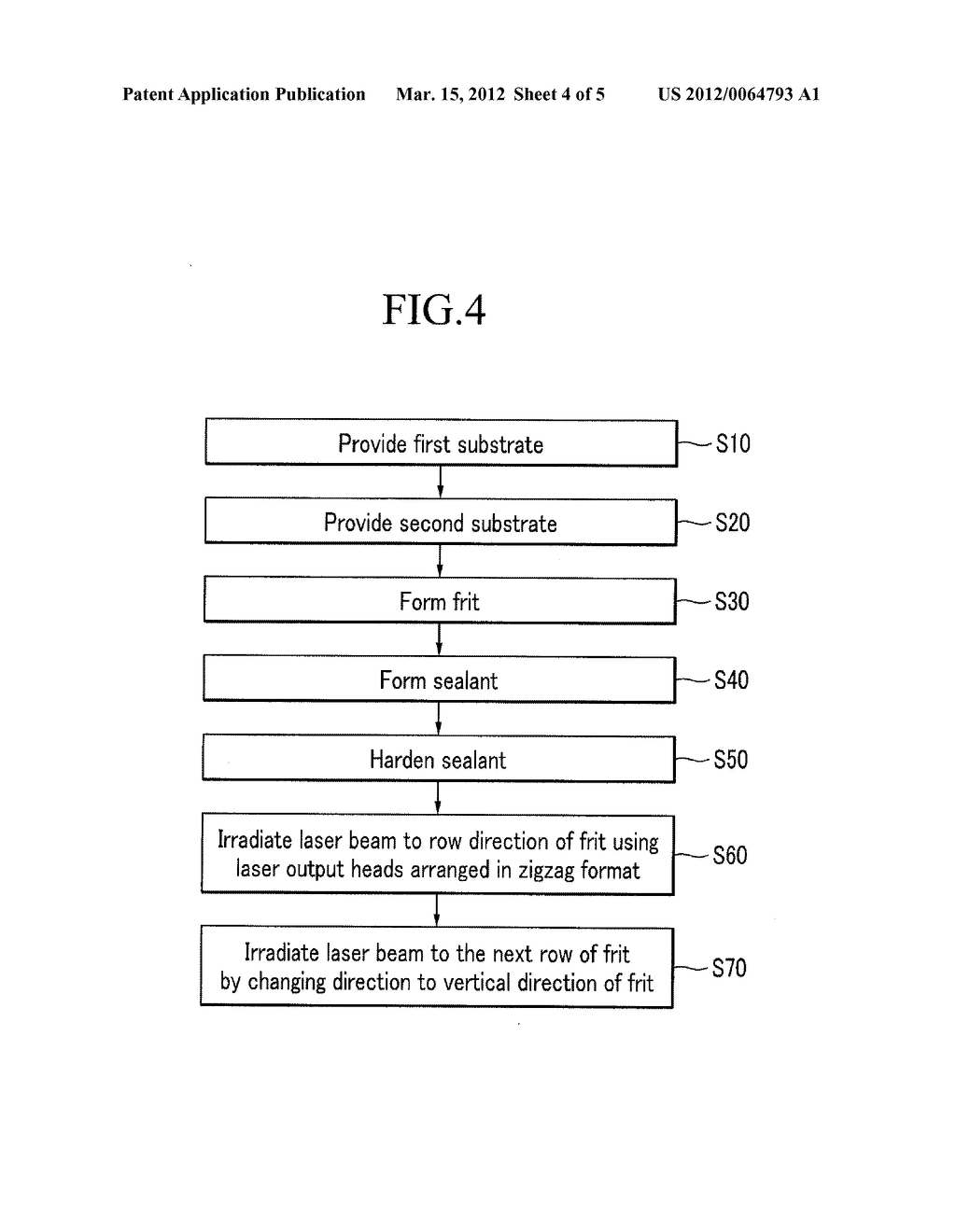 LASER IRRADIATION APPARATUS AND METHOD FOR SEALING ORGANIC LIGHT EMITTING     DIODE USING THE LASER IRRADIATION APPARATUS - diagram, schematic, and image 05