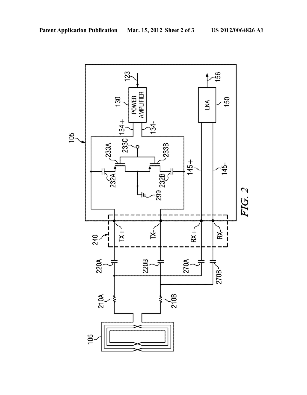 TRANSMIT AND RECEIVE PERFORMANCE OF A NEAR FIELD COMMUNICATION DEVICE THAT     USES A SINGLE ANTENNA - diagram, schematic, and image 03