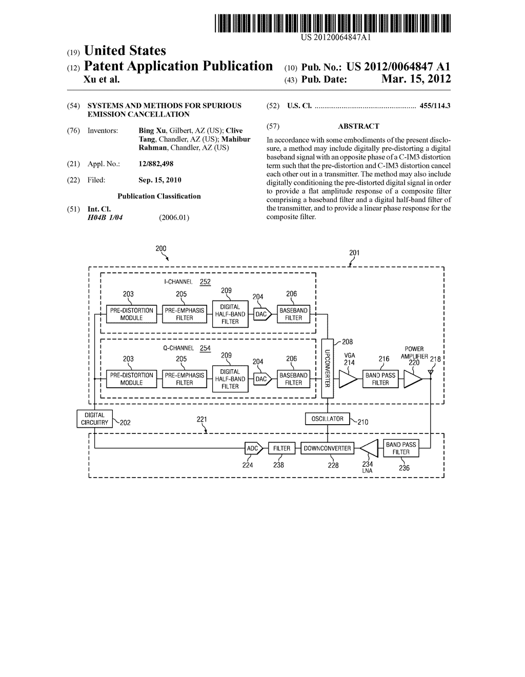 Systems and Methods for Spurious Emission Cancellation - diagram, schematic, and image 01