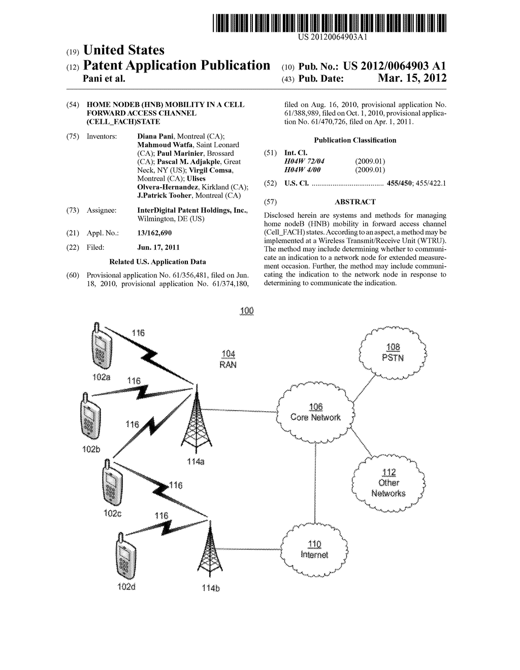 Home Nodeb (HNB) Mobility In A Cell Forward Access Channel     (Cell_Fach)State - diagram, schematic, and image 01