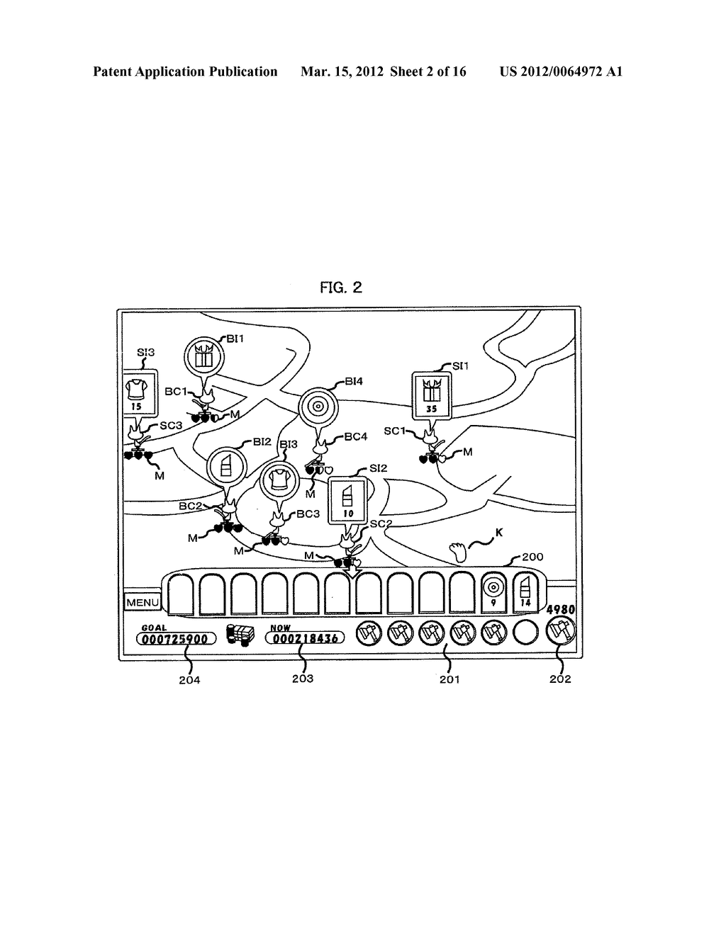 VIDEO GAME PROCESSING APPARATUS, METHOD AND COMPUTER PROGRAM PRODUCT FOR     CONTROLLING PROGRESS OF A VIDEO GAME - diagram, schematic, and image 03