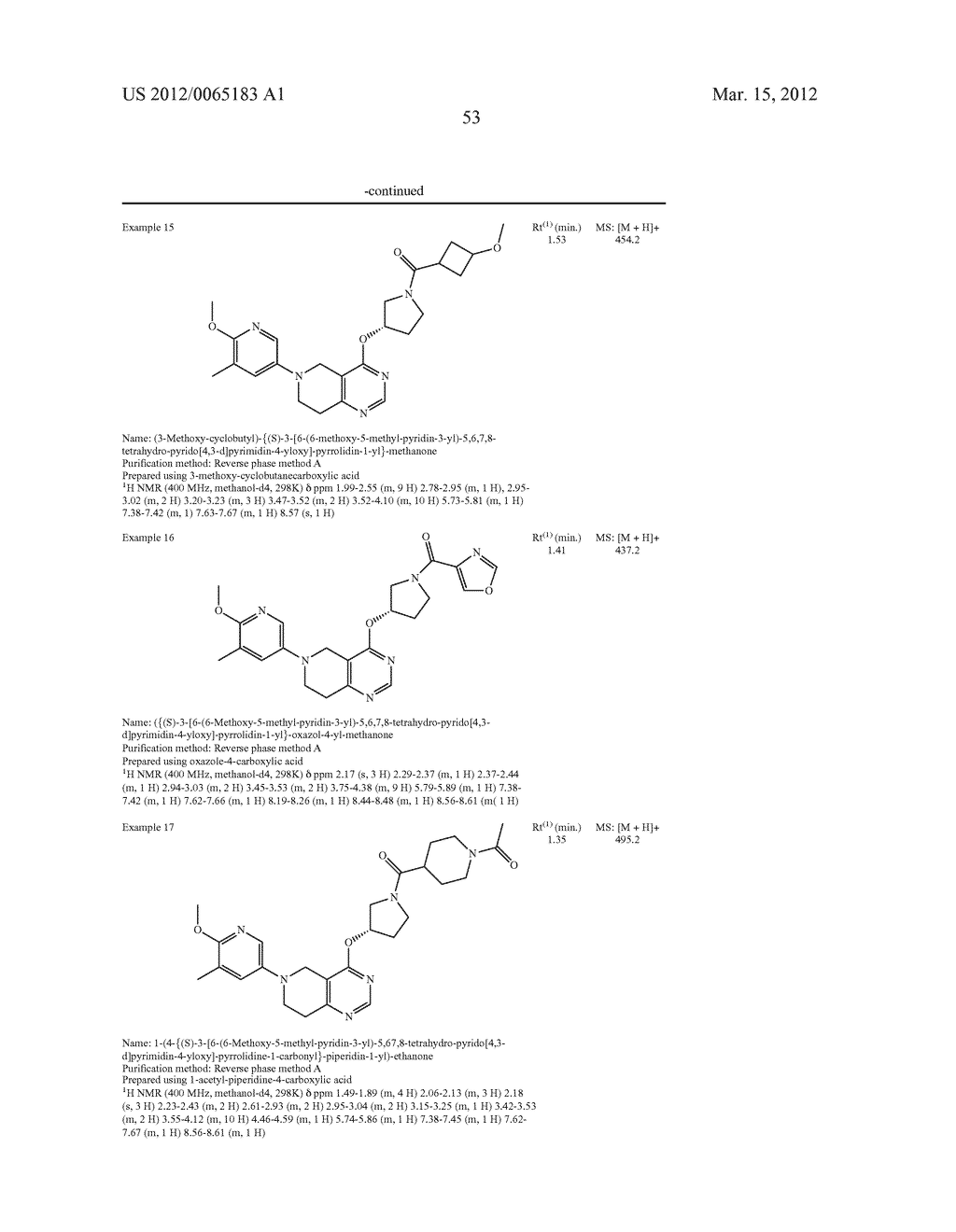 Tetrahydro-Pyrido-Pyrimidine Derivatives - diagram, schematic, and image 59