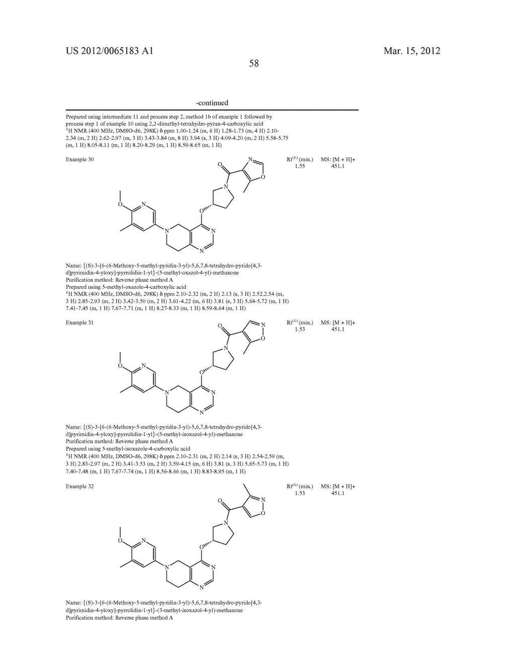 Tetrahydro-Pyrido-Pyrimidine Derivatives - diagram, schematic, and image 64