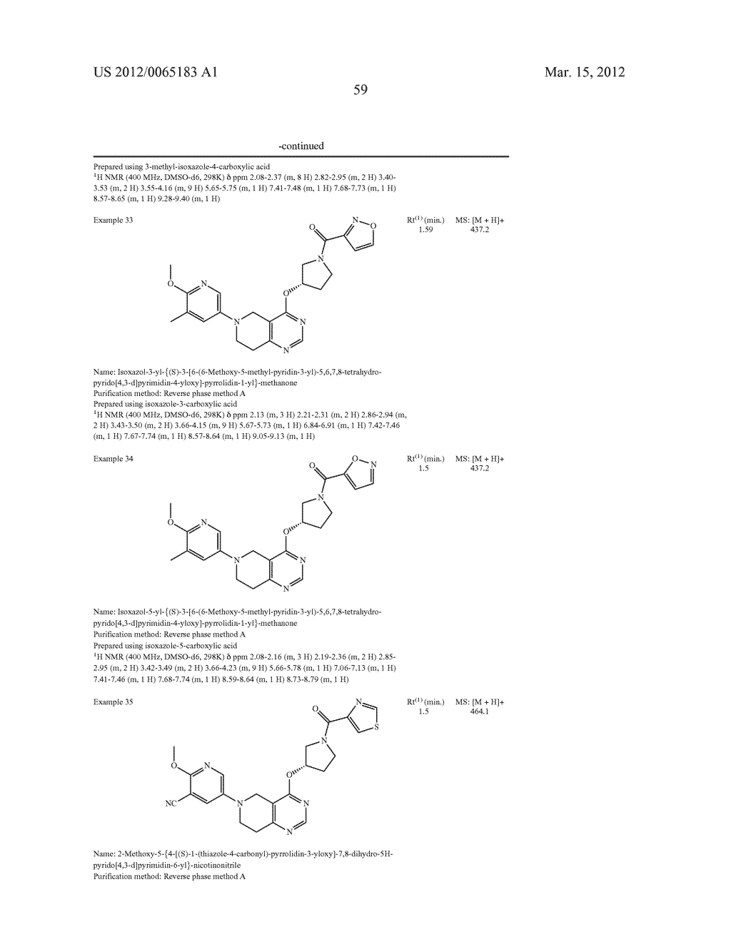 Tetrahydro-Pyrido-Pyrimidine Derivatives - diagram, schematic, and image 65