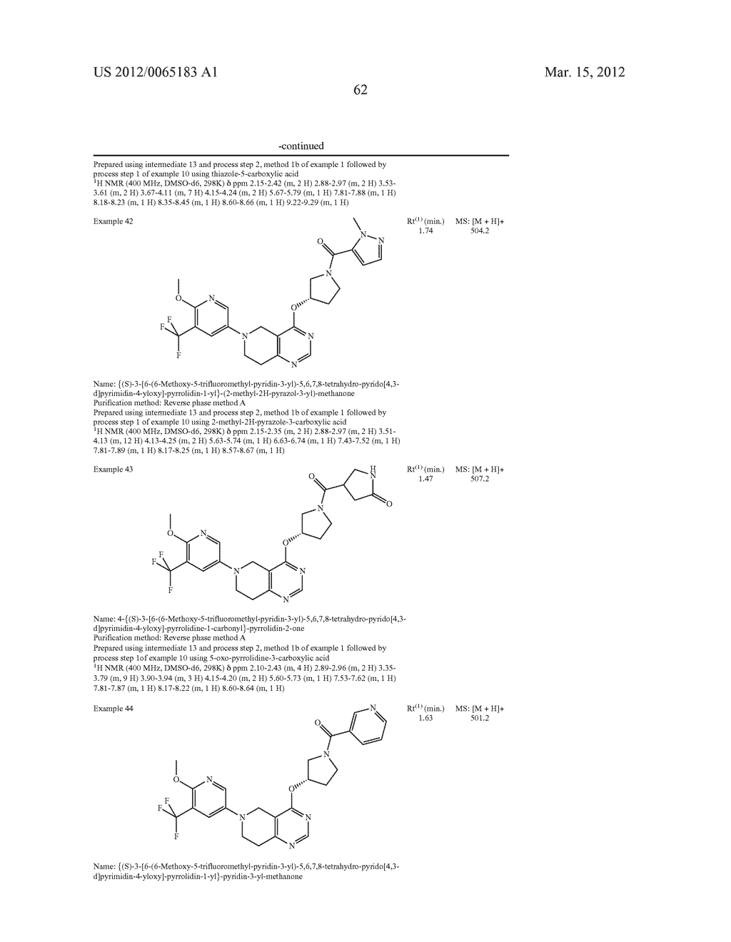 Tetrahydro-Pyrido-Pyrimidine Derivatives - diagram, schematic, and image 68