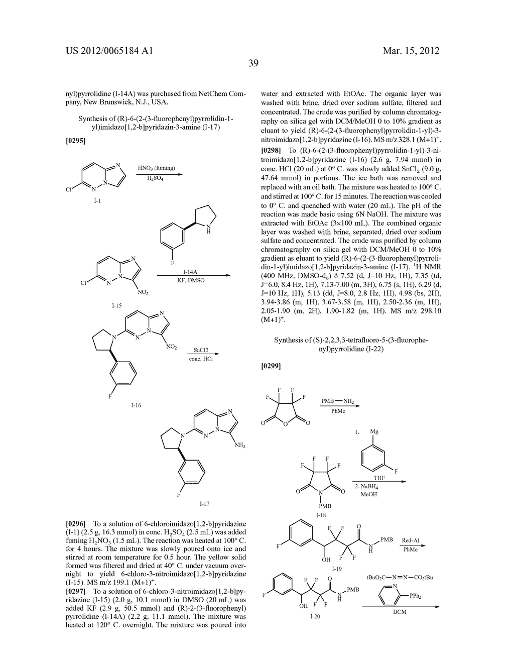 COMPOUNDS AND COMPOSITIONS AS TRK INHIBITORS - diagram, schematic, and image 40