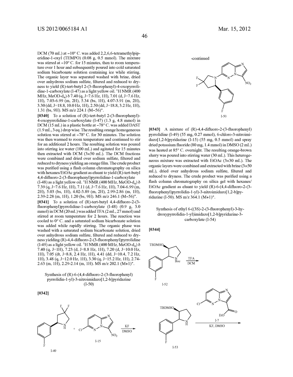 COMPOUNDS AND COMPOSITIONS AS TRK INHIBITORS - diagram, schematic, and image 47
