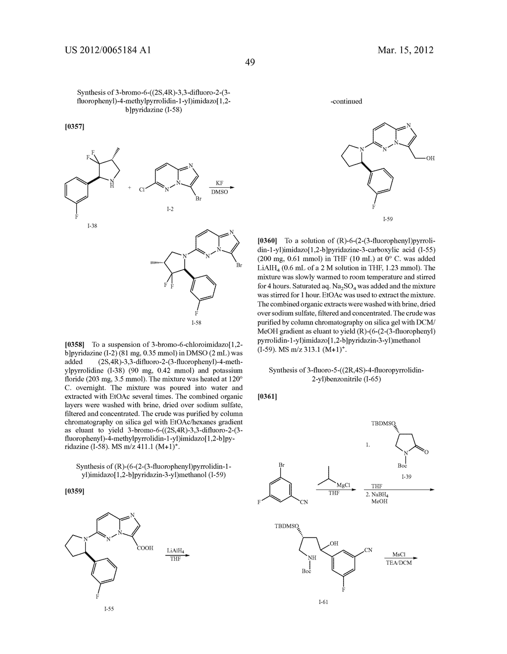 COMPOUNDS AND COMPOSITIONS AS TRK INHIBITORS - diagram, schematic, and image 50