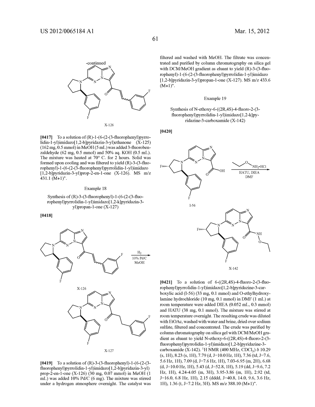 COMPOUNDS AND COMPOSITIONS AS TRK INHIBITORS - diagram, schematic, and image 62