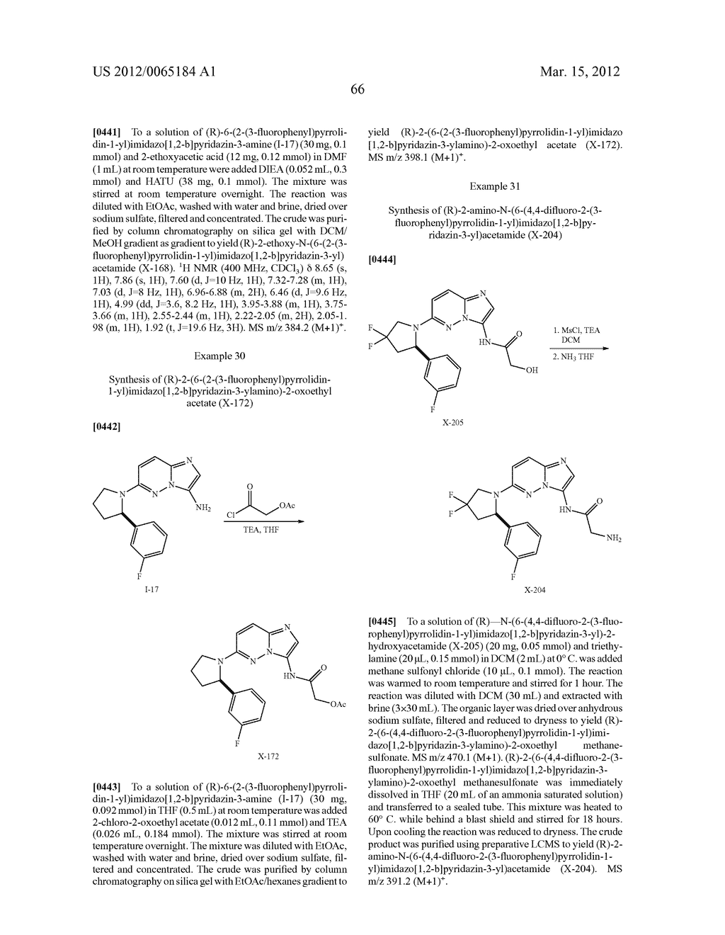 COMPOUNDS AND COMPOSITIONS AS TRK INHIBITORS - diagram, schematic, and image 67