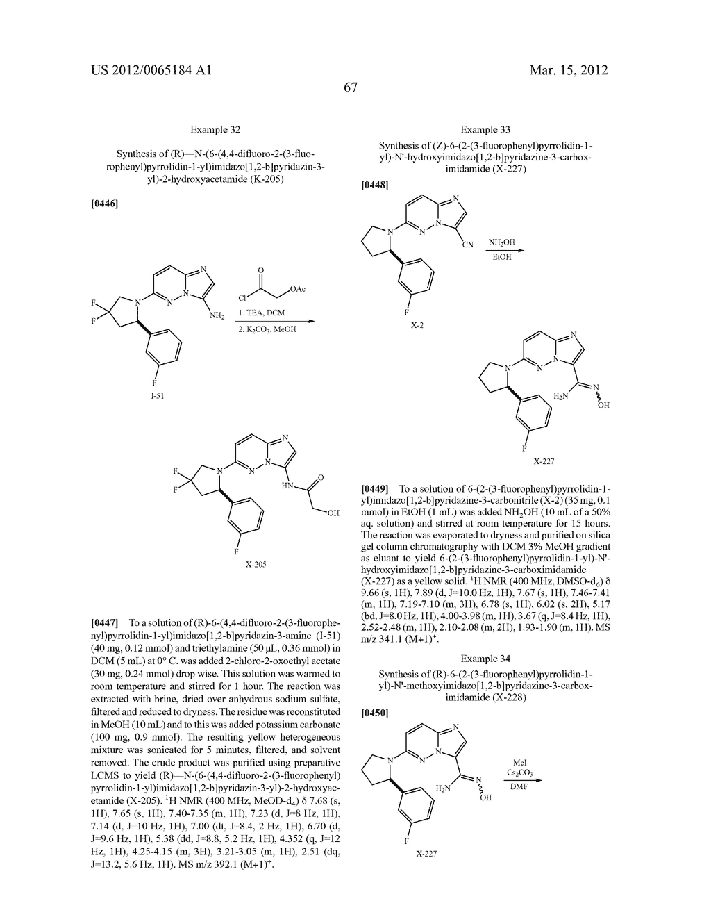 COMPOUNDS AND COMPOSITIONS AS TRK INHIBITORS - diagram, schematic, and image 68