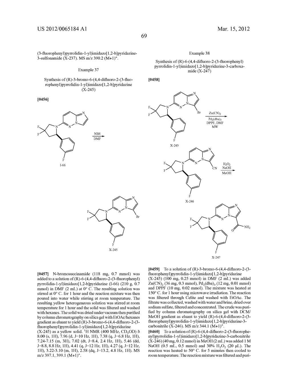 COMPOUNDS AND COMPOSITIONS AS TRK INHIBITORS - diagram, schematic, and image 70
